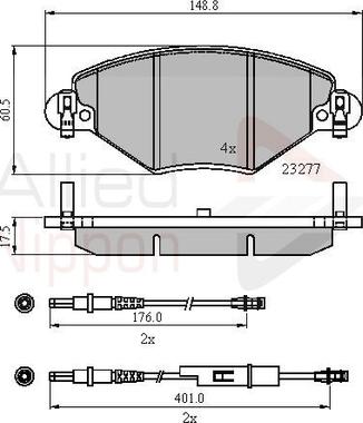 Comline ADB21120 - Brake Pad Set, disc brake autospares.lv