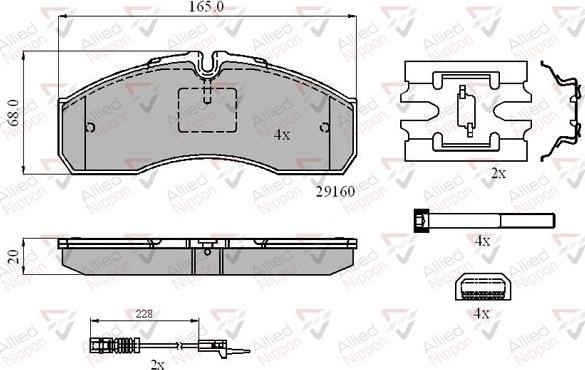 Comline ADB21735 - Brake Pad Set, disc brake autospares.lv