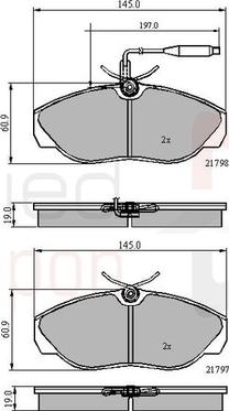 Comline ADB2219 - Brake Pad Set, disc brake autospares.lv