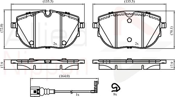 Comline ADB22867 - Brake Pad Set, disc brake autospares.lv