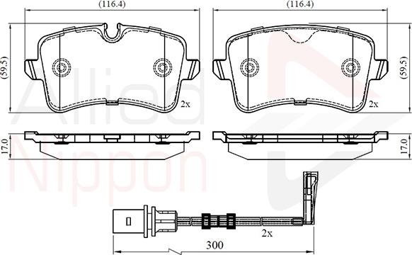 Comline ADB22391 - Brake Pad Set, disc brake autospares.lv