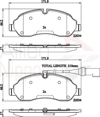 Comline ADB22214 - Brake Pad Set, disc brake autospares.lv