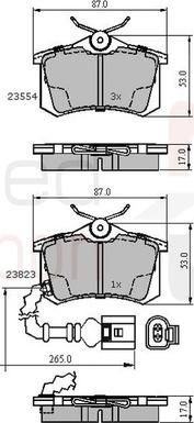 Comline ADB2797 - Brake Pad Set, disc brake autospares.lv