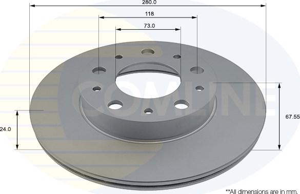 Comline ADC4002V - Brake Disc autospares.lv