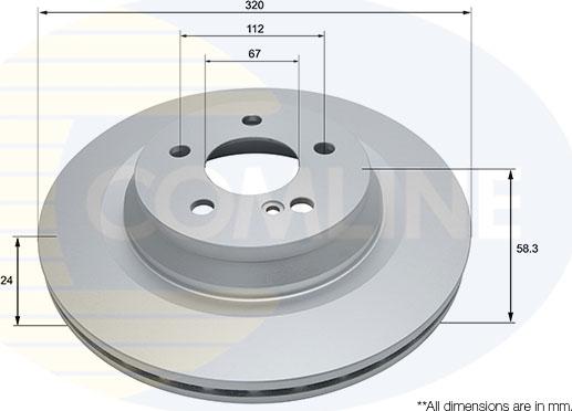 Comline ADC4084V - Brake Disc autospares.lv