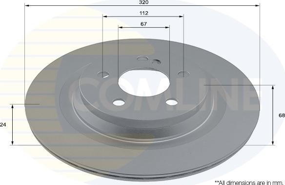 Comline ADC4078V - Brake Disc autospares.lv