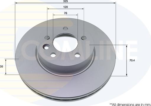 Comline ADC5043V - Brake Disc autospares.lv