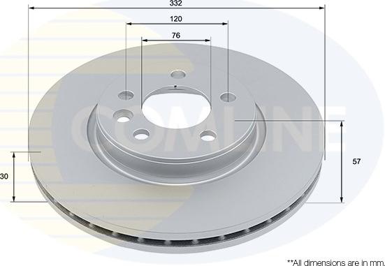 Comline ADC5052V - Brake Disc autospares.lv