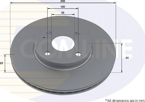 Comline ADC5005V - Brake Disc autospares.lv