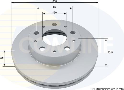 Comline ADC5013V - Brake Disc autospares.lv