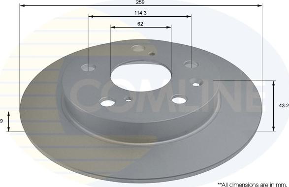 Comline ADC0940 - Brake Disc autospares.lv