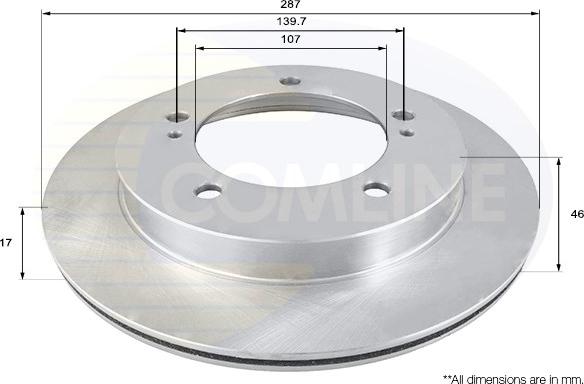 Comline ADC0907V - Brake Disc autospares.lv