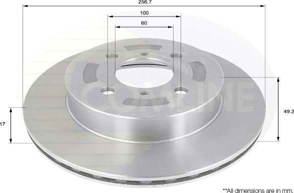 Comline ADC0919V - Brake Disc autospares.lv