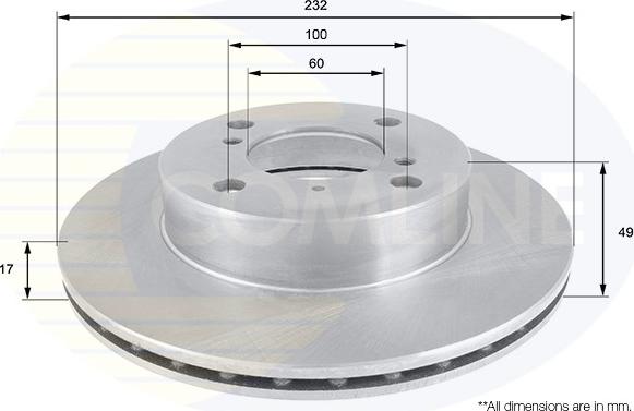 Comline ADC0916V - Brake Disc autospares.lv