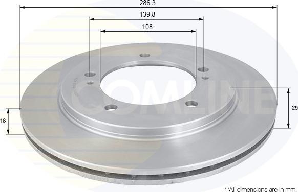 Comline ADC0917V - Brake Disc autospares.lv