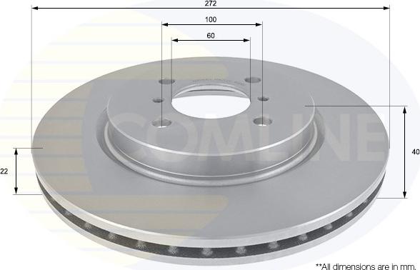 Comline ADC0935V - Brake Disc autospares.lv