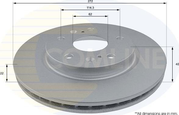 Comline ADC0938V - Brake Disc autospares.lv