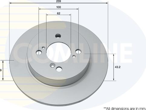 Comline ADC0932 - Brake Disc autospares.lv