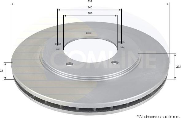 Comline ADC0921V - Brake Disc autospares.lv