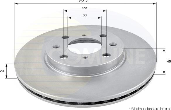 Comline ADC0922V - Brake Disc autospares.lv