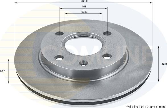 Comline ADC0440V - Brake Disc autospares.lv