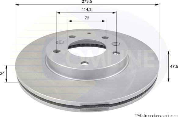 Comline ADC0443V - Brake Disc autospares.lv