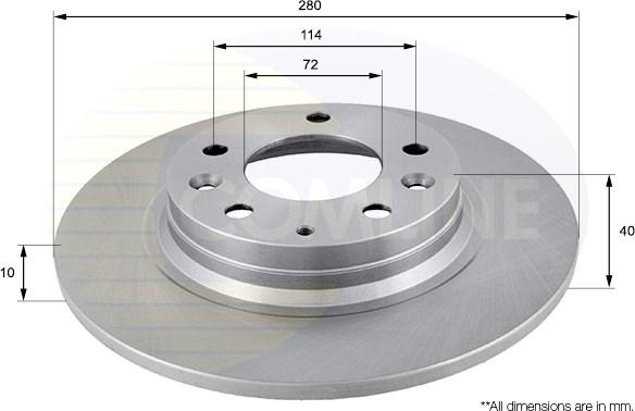 Comline ADC0450 - Brake Disc autospares.lv