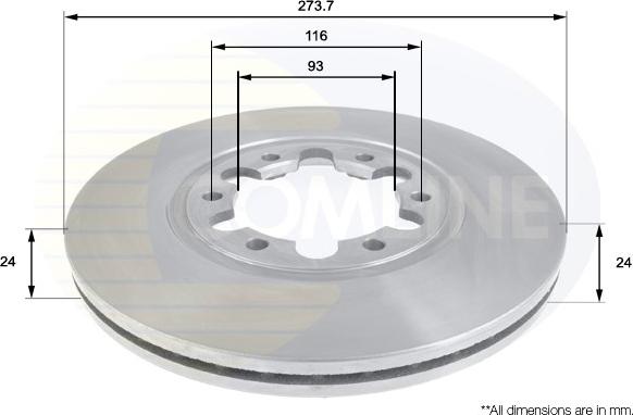 Comline ADC0451V - Brake Disc autospares.lv