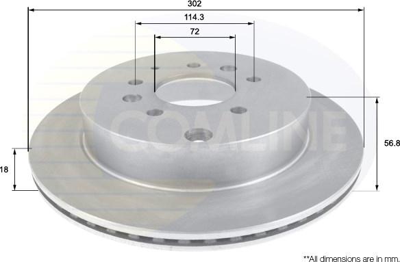 Comline ADC0458V - Brake Disc autospares.lv