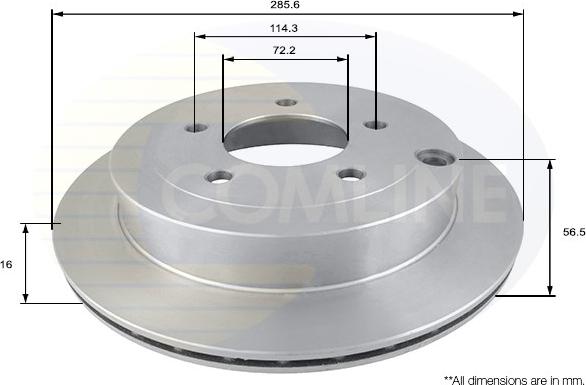 Comline ADC0453V - Brake Disc autospares.lv