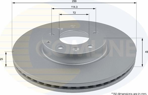 Comline ADC0469V - Brake Disc autospares.lv