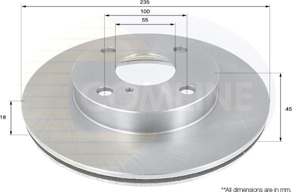 Comline ADC0407V - Brake Disc autospares.lv