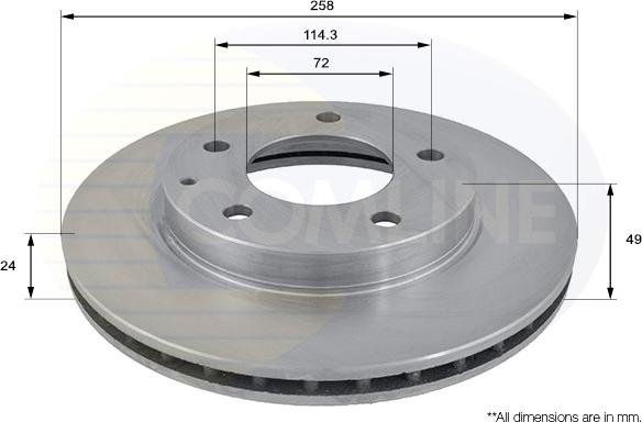 Comline ADC0416V - Brake Disc autospares.lv