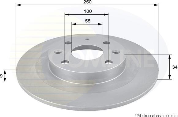 Comline ADC0410 - Brake Disc autospares.lv