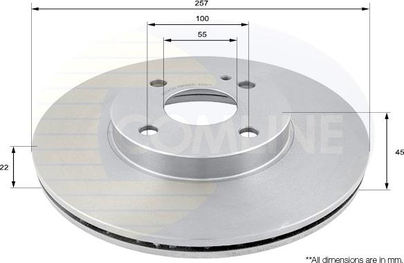 Comline ADC0413V - Brake Disc autospares.lv