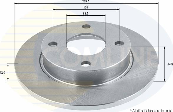 Comline ADC0436 - Brake Disc autospares.lv