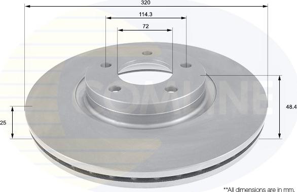 Comline ADC0470V - Brake Disc autospares.lv