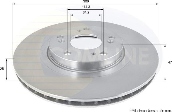 Comline ADC0541V - Brake Disc autospares.lv