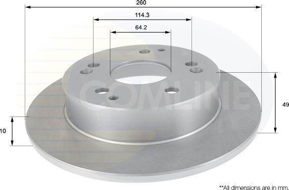 Comline ADC0542 - Brake Disc autospares.lv