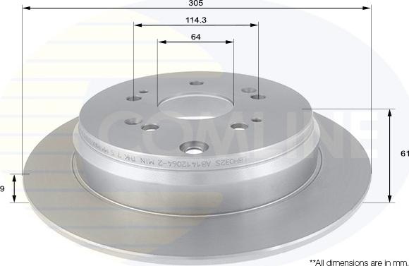 Comline ADC0556 - Brake Disc autospares.lv