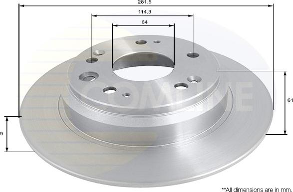 Comline ADC0551 - Brake Disc autospares.lv