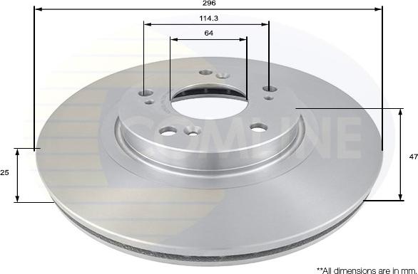 Comline ADC0558V - Brake Disc autospares.lv