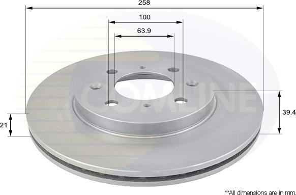 Comline ADC0557V - Brake Disc autospares.lv