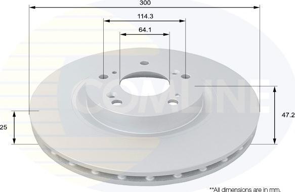 Comline ADC0568V - Brake Disc autospares.lv