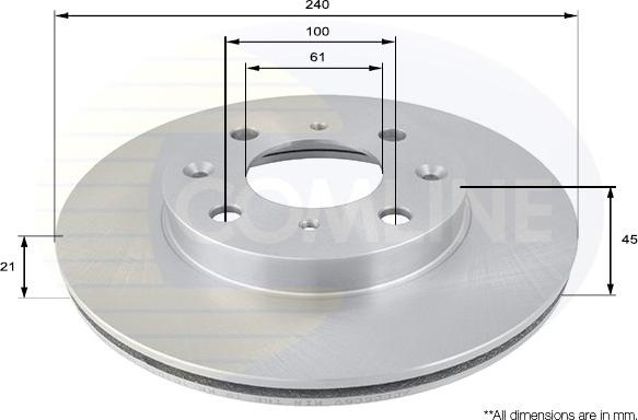 Comline ADC0505V - Brake Disc autospares.lv