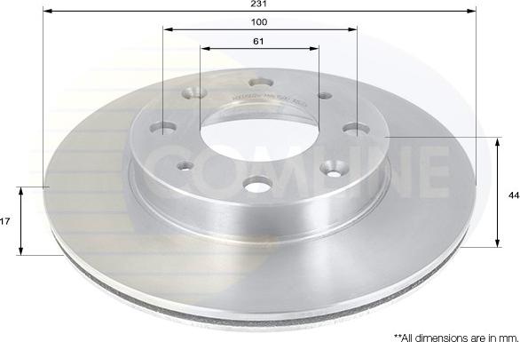 Comline ADC0502V - Brake Disc autospares.lv