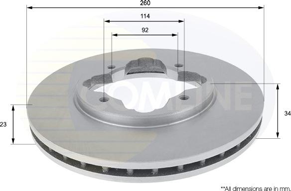 Comline ADC0515V - Brake Disc autospares.lv