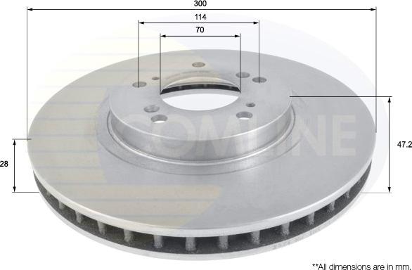 Comline ADC0539V - Brake Disc autospares.lv