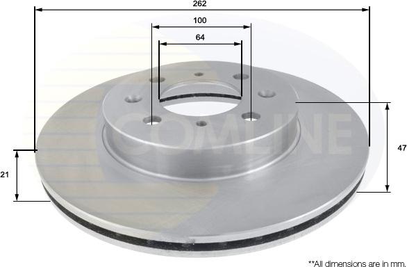 Comline ADC0524V - Brake Disc autospares.lv