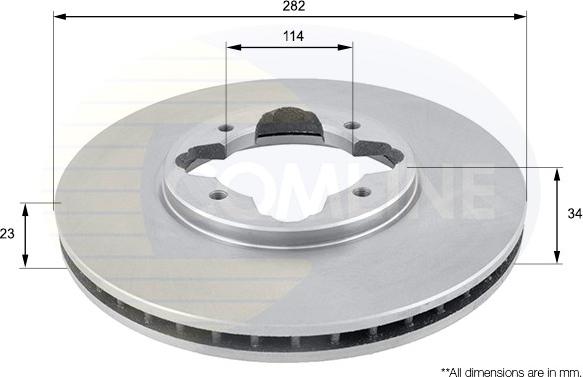 Comline ADC0521V - Brake Disc autospares.lv